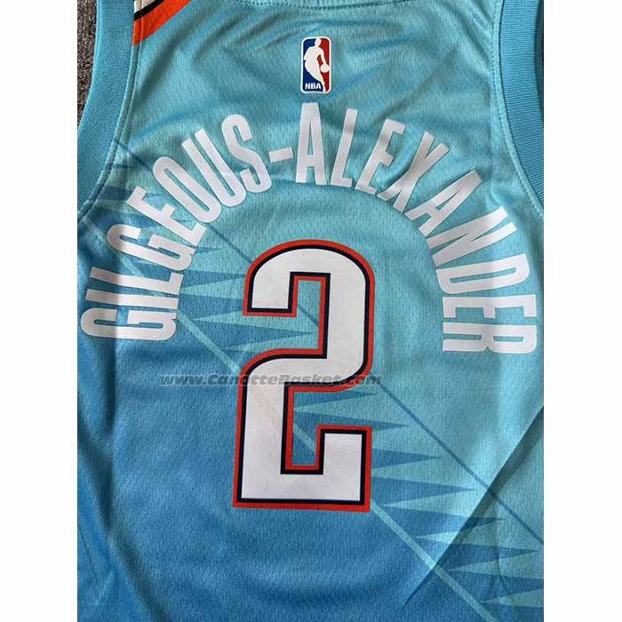 Maglia Bambino Oklahoma City Thunder Shai Gilgeous Alexander No 2 Citta 2018-19 Blu